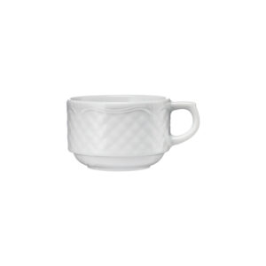 Kaffeetasse, Porzellan, weiß, Serie Aphrodite, Lubiana, 0,19 Liter