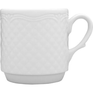 Kaffeebecher, Porzellan, weiß, Serie Aphrodite, Lubiana, 300 ml