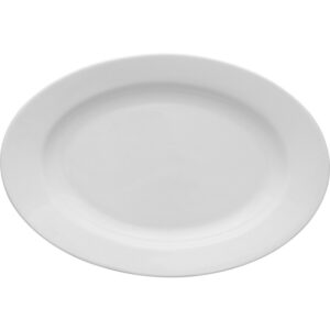 Ovale Servierplatte, Porzellan, Lubiana, Serie Kaszub/Hel, 280x195 mm