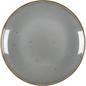 Teller flach, Serie Hotel, grau, braun gesprenkelt, Ø 210 mm, 12 Stück