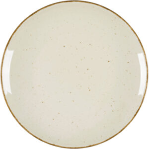 Teller flach, Serie Hotel, cremefarben, braun gesprenkelt, Ø 280 mm, 12 Stück