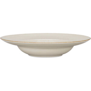 Pastateller, Serie Kaszub, cremefarben, braun gesprenkelt, Ø 240 mm, 6 Stück