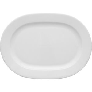 Servierplatte, weißes Porzellan, Serie Versailles, Lubiana, 280x205 mm