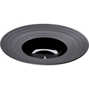Suppenteller, reliefierter Rand, Serie Gourmet Kontrast, schwarz, D. 305 mm