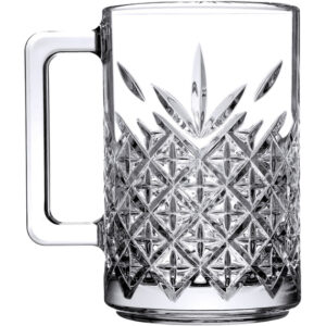 Bierglas/Henkelbecher aus Glas, Serie Timeless, 310 ml, 2 Stück