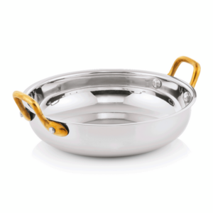 Was Germany Servierpfanne, 0,9 ltr., Ø 18 cm, Messing, Chromnickelstahl
