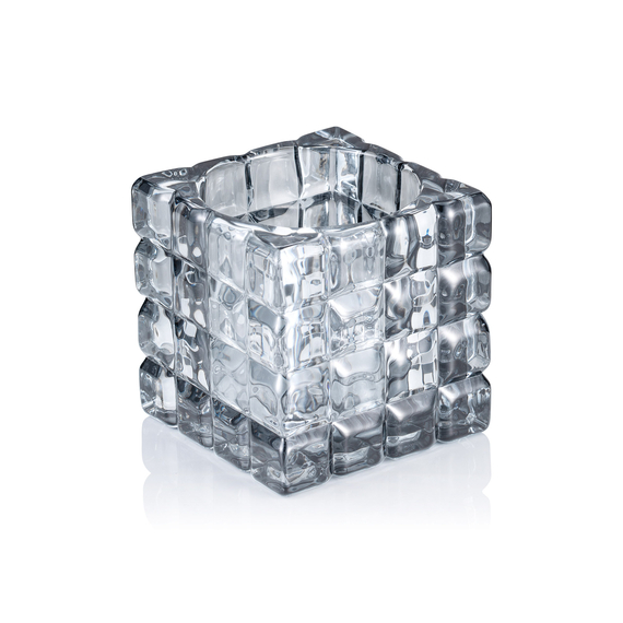 Yuyu Cube Smoke Grey, 9 x 9 x 9 cm, Glas