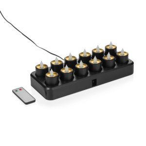 Yuyu LED Teelichter, 30 x 14 x 3 cm, wiederaufladbar, Kunststoff