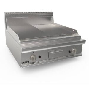 SARO Gasgriddleplatte 800mm breit Tischgerät 1/2+1/2 LQ