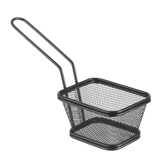 Hendi Miniatur-Frittierkörbe stapelbar, schwarz, 105x90x(H)60mm