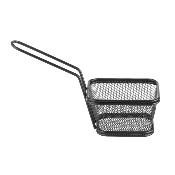Hendi Miniatur-Frittierkörbe stapelbar, schwarz, 105x90x(H)60mm