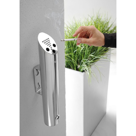 Hendi Aschenbecher zur Wandmontage, ⌀75x(H)460mm