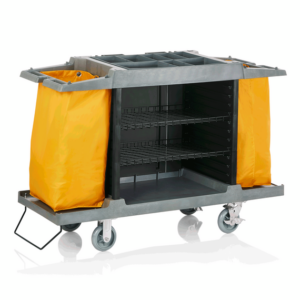Essentials Zimmerservicewagen, 150 x 54 x 100 cm, gelb, Kunststoff, PVC, Polyesterfaserstoff
