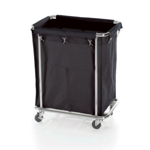 Was Germany Wäschewagen, schwarz , 65 x 45 x 84 cm, verchromt, Nylon
