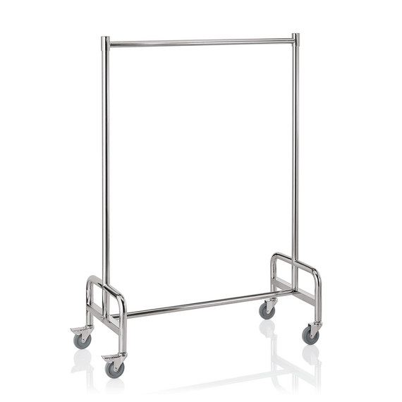Was Germany Garderobenwagen, 120 x 53 x 170 cm, Chromnickelstahl