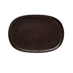 Rockzzero Platte Set, 33 x 23 cm, metallic brown, Set á 4 Stück, Steinzeug