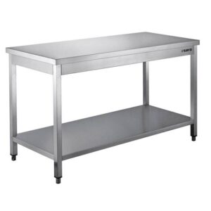 SARO Edelstahltisch zerl. Unterblatt - B 1800 x T 600
