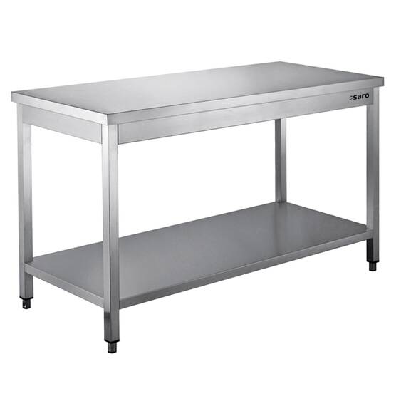 SARO Edelstahltisch zerl. Unterblatt - B 1600 x T 600