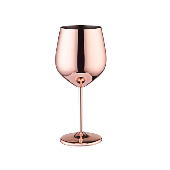 2 Wein-/Cocktailgläser, Edelstahl, kupferfarben, 0,500 Liter