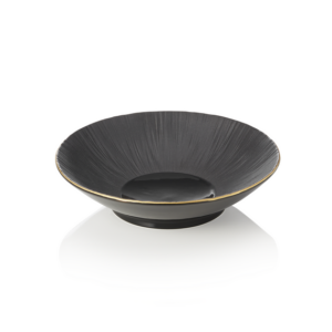 Maya Schale Set KURO, tief, Ø 22,5 cm, 0,75 ltr., schwarz, Set á 3 Stück, Porzellan