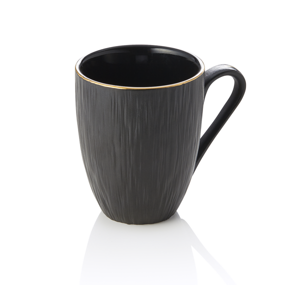 Maya Becher Set KURO, Ø 8,5 cm, 330 ml, schwarz, Set á 4 Stück, Porzellan