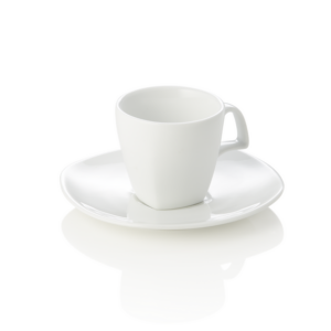 Was Germany Espressotasse mit Untertasse Set, 80 ml, Set á 4 Stück, Porzellan