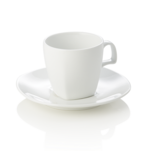 Was Germany Cappuccinotasse mit Untertasse Set, 180 ml, Set á 4 Stück, Porzellan
