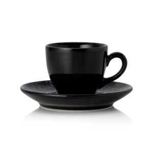 Was Germany Espresso- und Untertasse Set VIDA NIGHT, 90 ml, night, Set á 6 Stück, Porzellan