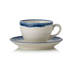Was Germany Ober- und Untertasse Set VIDA MARINA, 220 ml, marina, Set á 6 Stück, Porzellan