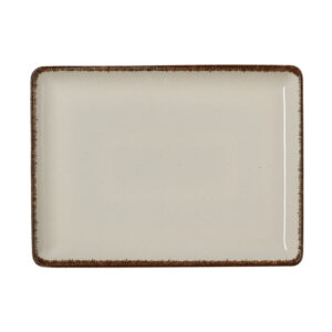 Was Germany Teller Set SMILLA SAND, flach, 27 x 20 cm, sand, Set á 6 Stück, Porzellan
