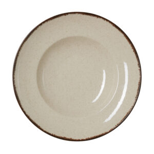 Was Germany Pastateller Set SMILLA SAND, tief, Ø 27,5 cm, sand, Set á 6 Stück, Porzellan