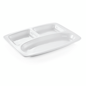 Was Germany Abteilschale Set, 3-fach Unterteilung, 31 x 23 x 3 cm, Set á 3 Stück, Porzellan