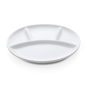 Was Germany Fondueteller Set, 4-fach Unterteilung, Ø 25 cm, Set á 6 Stück, Porzellan