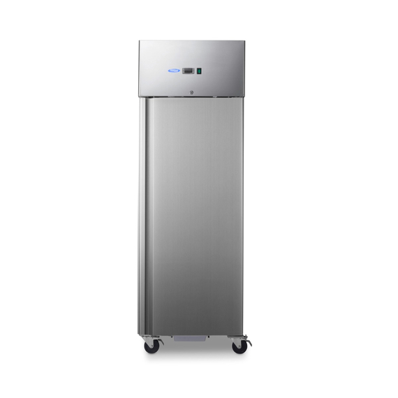 Maxima Gastro Kühlschrank - 700 l - 3 Einstellbare Regale (2/1 GN) - auf Rädern - Rostfreier Stahl