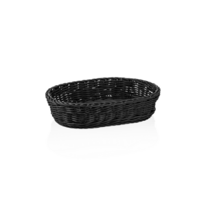 Weaver Pro Korb Tischkörbe, 32 x 23 x 7 cm, oval, schwarz, Polypropylen