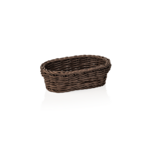 Weaver Pro Korb Tischkörbe, 19 x 12 x 6 cm, oval, braun, Polypropylen