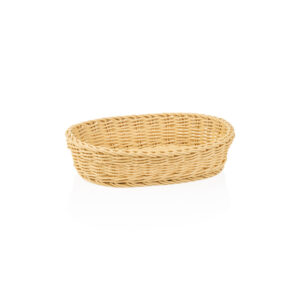 Weaver Pro Korb Tischkörbe, 32 x 23 x 7 cm, oval, hellbeige, Polypropylen