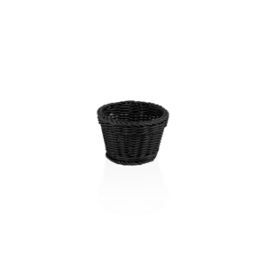 Weaver Pro Korb Tischkörbe, Ø 13 cm, Höhe 10 cm, oval, schwarz, Polypropylen