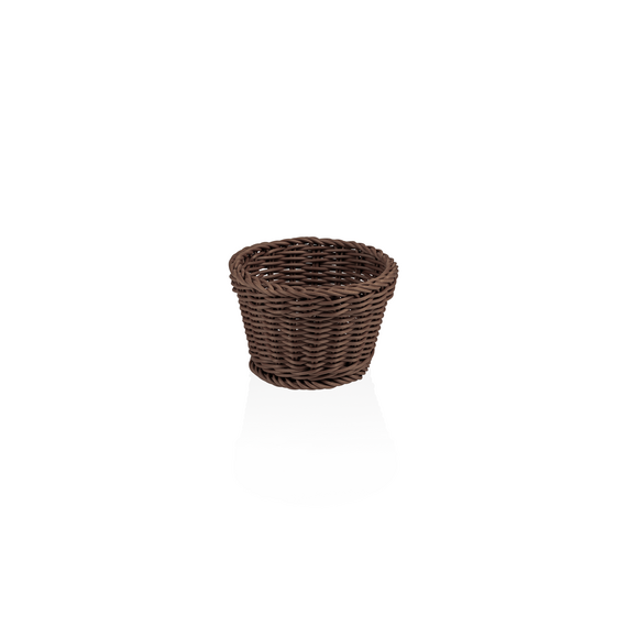 Weaver Pro Korb Tischkörbe, Ø 13 cm, Höhe 10 cm, oval, braun, Polypropylen