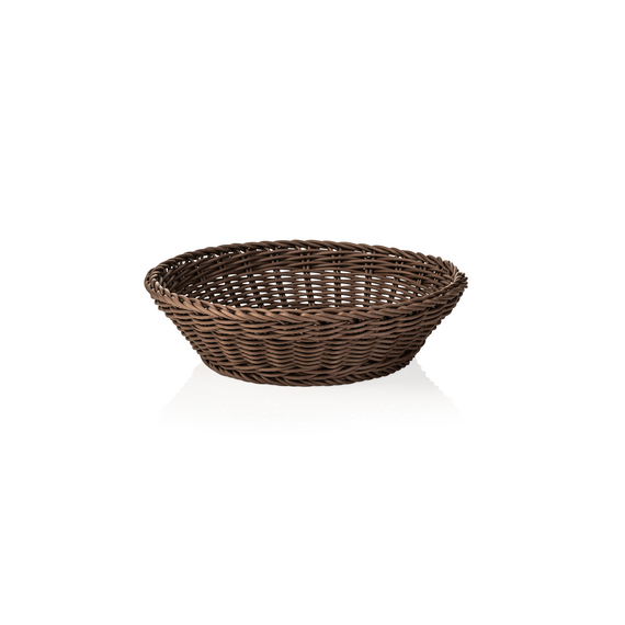 Weaver Pro Korb Tischkörbe, Ø 29 cm, Höhe 7 cm, braun, Polypropylen