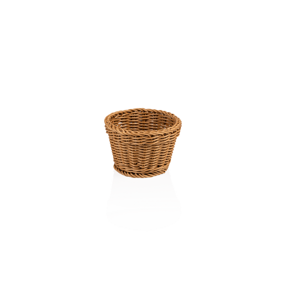Weaver Pro Korb Tischkörbe, Ø 13 cm, Höhe 10 cm, oval, beige, Polypropylen