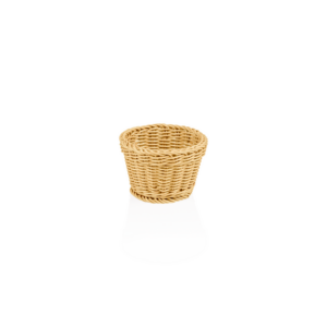 Weaver Pro Korb Tischkörbe, Ø 13 cm, Höhe 10 cm, oval, hellbeige, Polypropylen