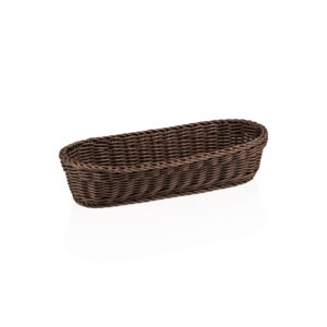 Weaver Pro Baguettekorb Systemkörbe, 40 x 16 x 8 cm, oval, braun, Polypropylen