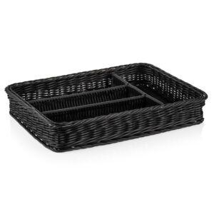 Weaver Pro Besteckkorb Systemkörbe, 40 x 30 x 6,5 cm, schwarz, Polypropylen