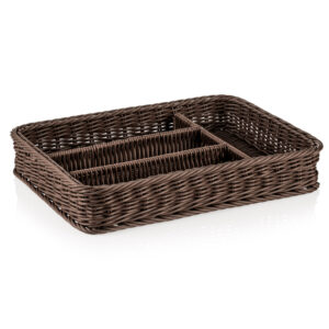 Weaver Pro Besteckkorb Systemkörbe, 40 x 30 x 6,5 cm, braun, Polypropylen