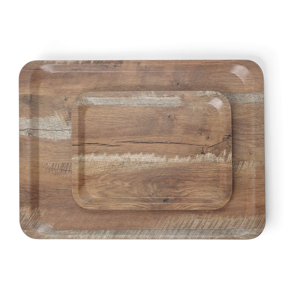 AmerBox Serviertablett aus Melamin mit Holzoptik , Holz, 240x340mm