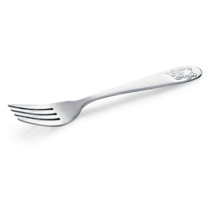 Was Germany Kindergabel Set AMELIE, 14,5 cm, Motiv: Bär, Set á 12 Stück, Chromnickelstahl 18/10