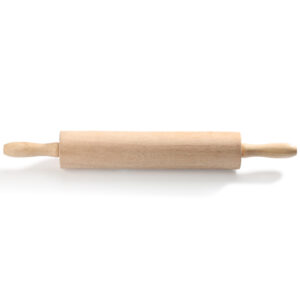 Teigrolle aus Holz, Kugellager, L. 460 mm, D. 70 mm