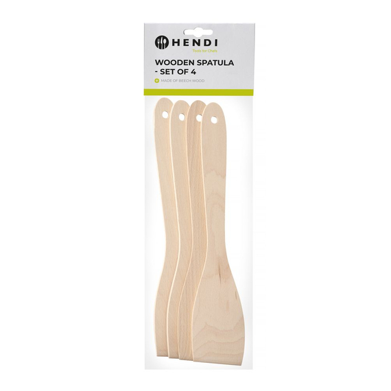 Hendi Holzspatel – 4er-Set, 4 Stk., 300x55mm