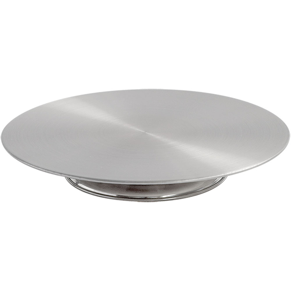 Drehbare Tortenplatte auf Fuß, Ø 33 cm, Edelstahl, Höhe 45 mm